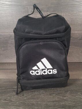 Adidas Black Insulated Lunch Bag Multi Pocket Zippered